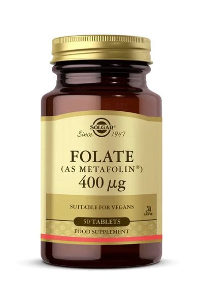 Solgar Folate Metafolin 400 Mcg 50 Tablets