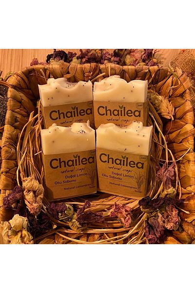 Chailea صابون عشبة الليمون الطبيعي صناعة يدوية طبيعية 100 جرام 4 عبوات