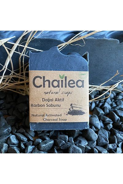 Chailea صابون الفحم المنشط الطبيعي المصنوع يدويًا لحب الشباب والبثور 100 جرام