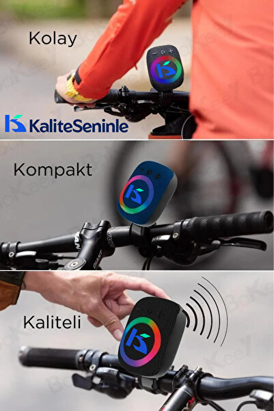 KALİTESENİNLE Motorsiklet Hoparlör Bisiklet Sd Kart Usb Aux Speaker Ses Bomba...