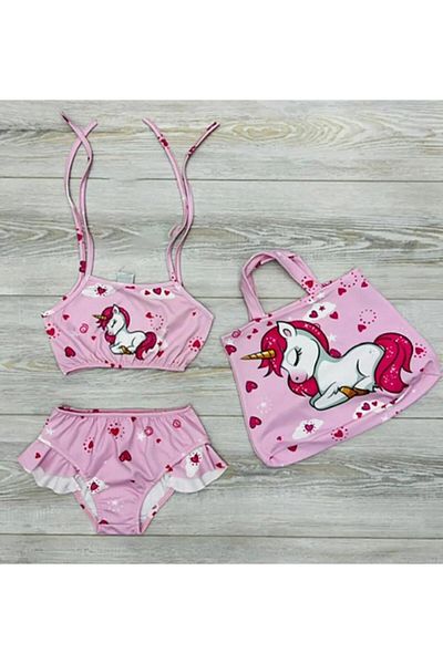 Neatkids Girl's Unicorn Bag Bikini Set