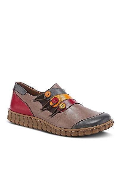 İNZE AYAKKABI Mink Colored Leather Casual Shoes - Model Name - Sydney