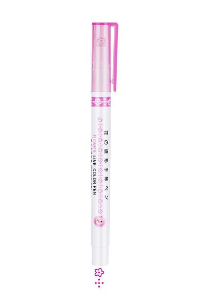 Modellino Patterned Shape Drawing Cylinder Seal Pen Line Highlighter Linear Color Pen - 1 Piece with Color Options