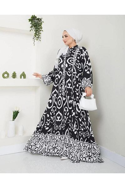 modasindoma Γυναικείο φόρεμα Hijab με σχέδιο βισκόζης