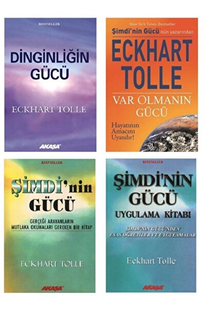 Akaşa Yayınları Eckhart Tolle 4'lü Set 1-var Olmanın Gücü 2-dinginliğin Gücü 3-şimdi'nin Gücü 4-ş. G. Uygulama Ktbı
