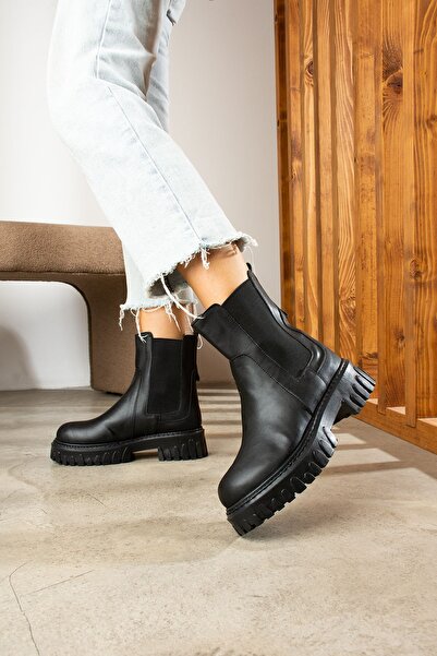 ICELAKE Comodo Kadın Yanı Lastikli Rahat Giyimli Postal Bot