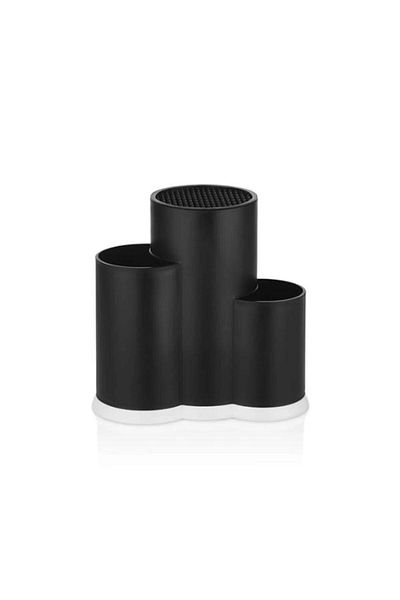 PANJI Βάση μαχαιριών Rita Black Spoon - Organizer με θήκη πάνω