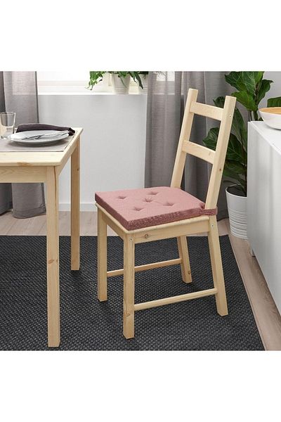 IKEA Chair Cushion Pink Color Meridyendukkan 35/42X40X4 cm Velcro Banded
