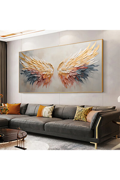 Z Concept Yağlıboya Dokulu Melek Kanadı Tablo