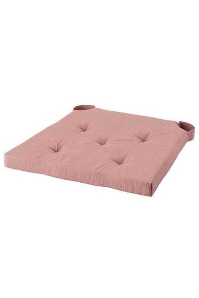 IKEA Chair Cushion Pink Color Meridyendukkan 35/42X40X4 cm Velcro Banded