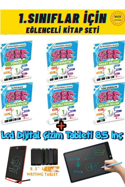 Ata Yayıncılık 1. مجموعة صرير الصف المكونة من 6 (تركي-رياضيات-معرفة-مشاكل-قرا...