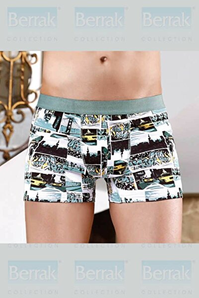 Berrak 4480 Men's Mixed Assortment Color Patterned Boxers 4 Pack..