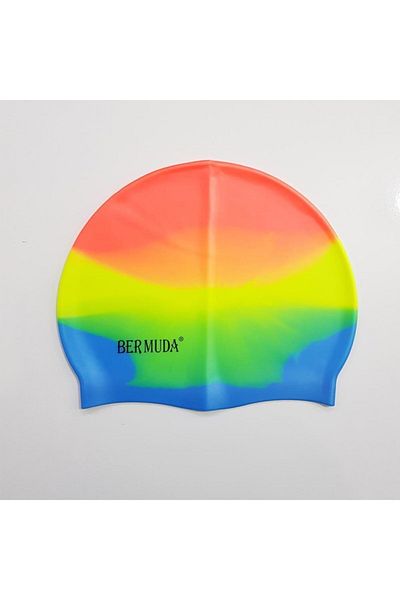 BERMUDA Cască de înot pentru piscină din silicon cu model curcubeu