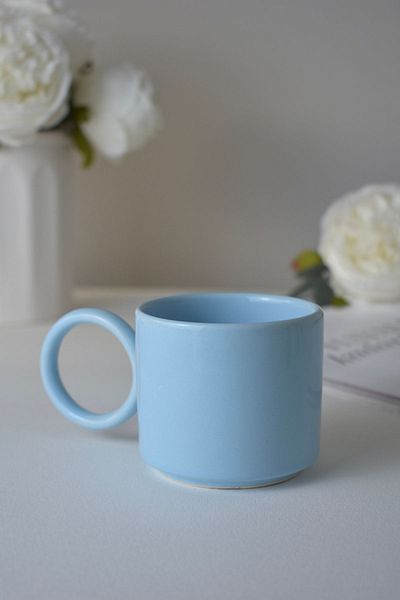 LALEZEN HOME Round Cup with Ceramic Handle