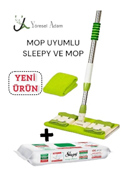 YÖRESELADAM Sleepy Yüzey Temizleme Havlusu Mandalı Mop (SİHİRLİ MOP MARKALI MOP)