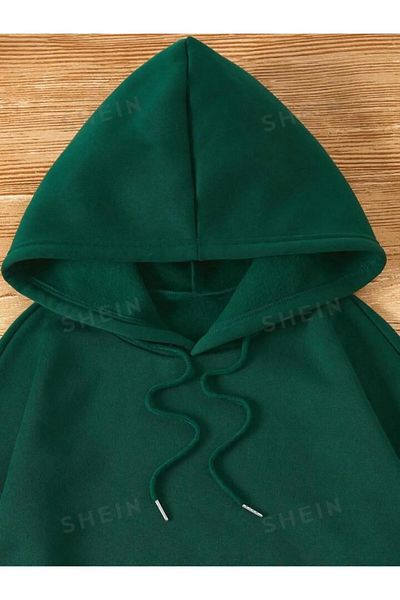 npLStore Зимен голям детски суитшърт - с качулка и шарка на пеперуди и цветя