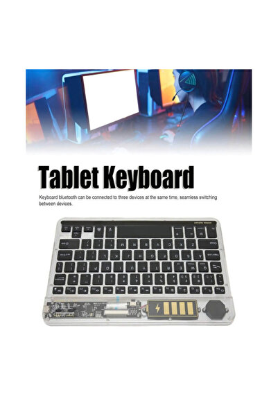 corcishop Huawei MatePad 10.4'' 2019 Uyumlu Bluetoothlu Klavye Rgb Işıklı Türkçe