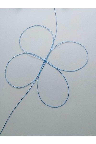 Eskişehir hobi sanat Σχοινί χάντρες προσευχής Sea Blue - 0,5 mm, 100 μέτρα