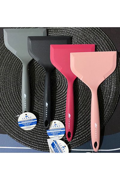 IVORY Large Ivory Silicone Jumbo Spatula