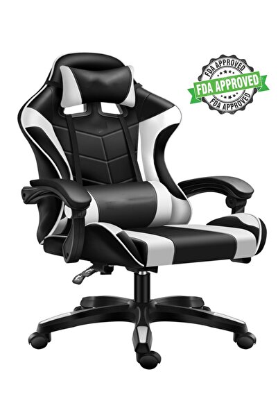 Havana Beyaz Desen Oyuncu Koltuğu fonksiyonlu oyun sandalyesi koltuk ergonomi...