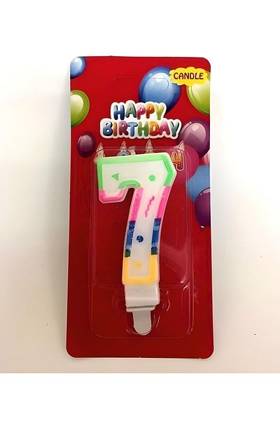 DÜVENCİ TİCARET 7 Years Colored Number Candle