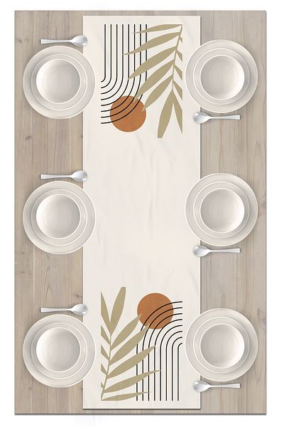 Bertille Home Series 140x40 Cm Digital Printed Minimalist Runner