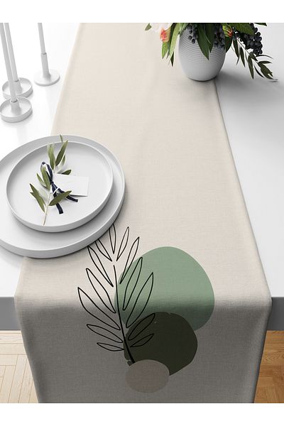 Bertille Home Series 140x40 Cm Digital Printed Minimalist Runner