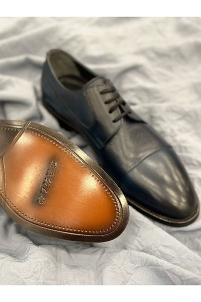 Sarar GENUINE LEATHER - NAVY BLUE SHOES