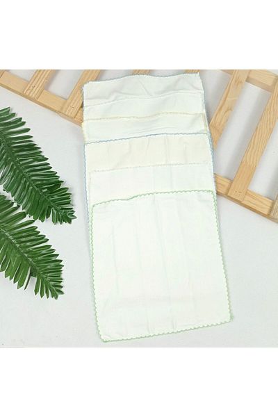 Atakan bebe 6 Pieces 25*25cm Cotton Embroidered Mouth Wipes