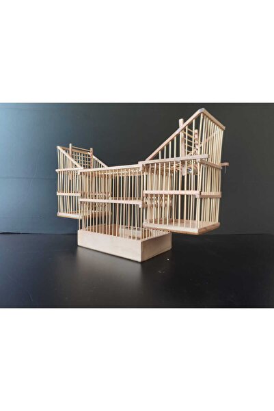 ÇotanaklarKafes Otomatik Kapanca Ahşap Kafese Geçmeli 2 li