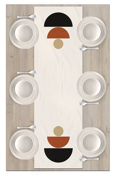 Bertille Home Series 140x40 Cm Digital Printed Minimalist Runner