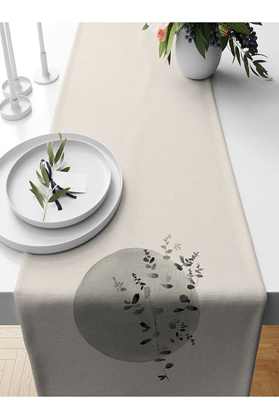 Bertille Home Series 140x40 Cm Digital Printed Minimalist Runner