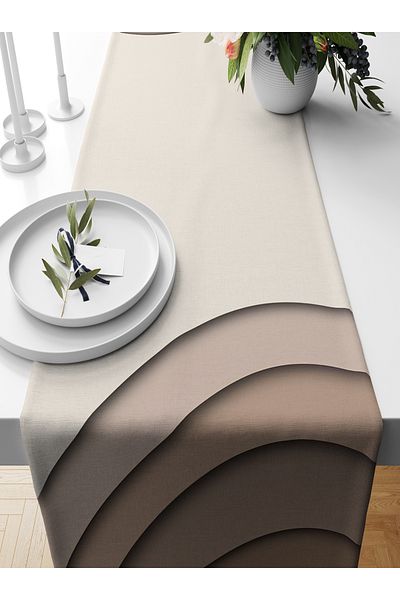 Bertille Home Series 140x40 Cm Digital Printed Minimalist Runner