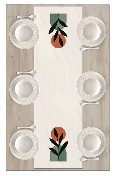 Bertille Home Series 140x40 Cm Digital Printed Minimalist Runner