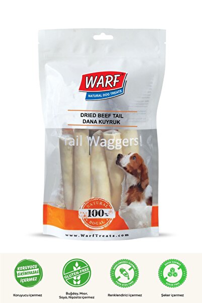 Warf Naturals Kurutulmuş Dana Kuyruk Köpek Ödül Maması 120gr.