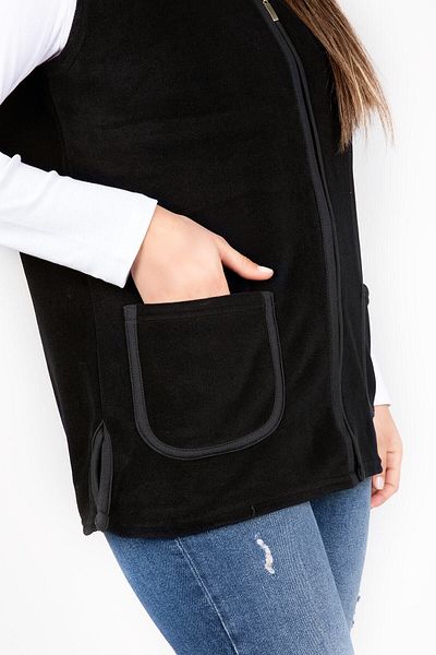 Kardelen Butik Ümraniye Women's Black Fleece Vest