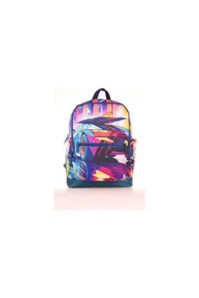 KAUKKO Kids Backpack Layer Car Car Boy Children School Backpack