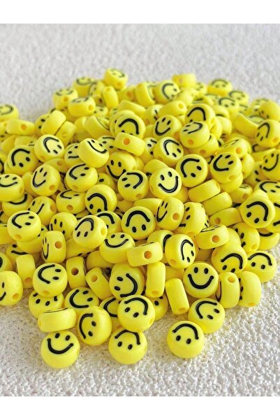 312 KONSEPT Ακρυλικές χάντρες προσώπου 9mm - 50 τεμάχια