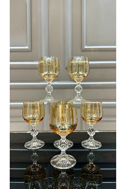 Bohemia Kristal Gold Kahve Yanı Su Bardağı