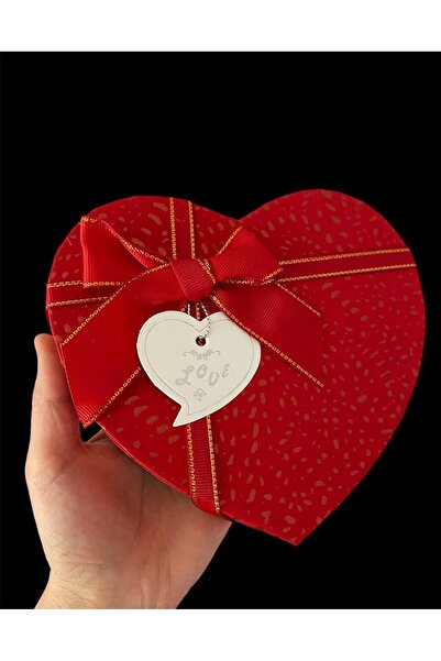 312 KONSEPT SEVGİLİLER GÜNÜ KALP FORMUNDA KIRMIZI HEDİYE KUTUSU 15X13X6 EBATL...