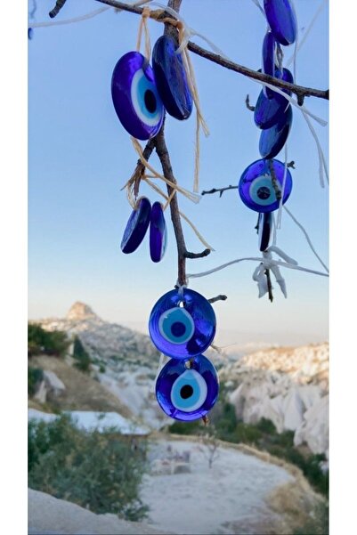 312 KONSEPT 2 bucăți de 5,5 cm de mărgele de sticlă cu ochi rău și frânghie d...