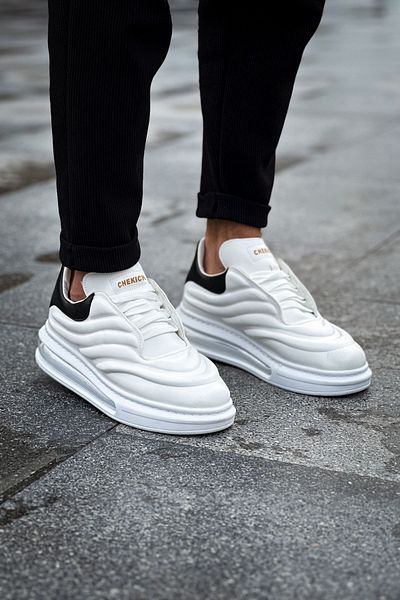 BZ Moda B299 Sollıevo - Ανδρικά παπούτσια Sneaker Ορθοπεδικής Σόλας CBT Λευκό/Μαύρο