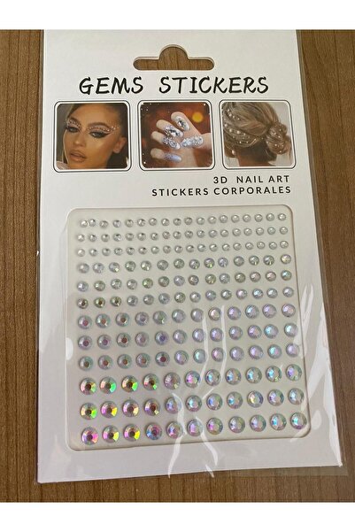 312 KONSEPT 150 PARÇA HOLOGRAMLI PARLAK SAÇ YÜZ MAKYAJ PIRLANTA STİCKER 1 PAK...