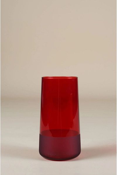 Paşabahçe 6-Piece Matte Red Soft Drink Cup 520cc