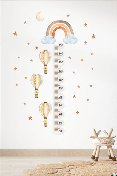 Grafikup Măsurător de înălțime pentru cameră pentru copii Starry Balloons