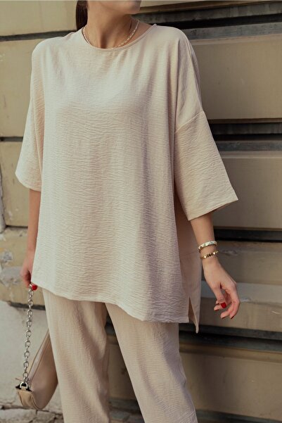 soBasic Set Dublu Confort Viscoza Lenjerie Bej Stkm21005-2