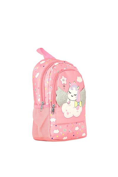 ÜMİT ÇANTA Unicorn Patterned Girl's Kindergarten Bag - Glittering Wings