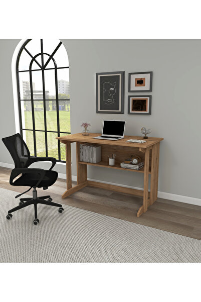 İboda Home Collection OptiWork Raflı Geniş Çalışma Masası 100x56 cm