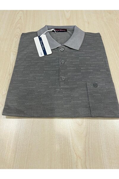 KEMAL EKİNCİ Men's Polo Collar Pocket Patterned T-Shirt