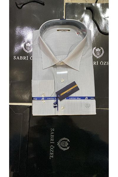 sabriözel triko Sabri Ozellü - 100% βαμβάκι, μακρυμάνικο πουκάμισο, μεγάλο μέγεθος
